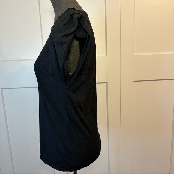 St. Roche echo padded shoulder tee black small cotton - Picture 2 of 8